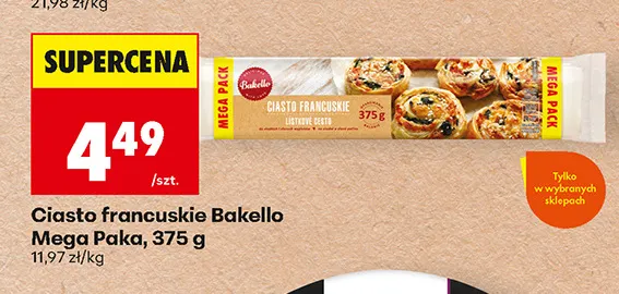 Ciasto francuskie Bakello Mega Paka promocja w Biedronka