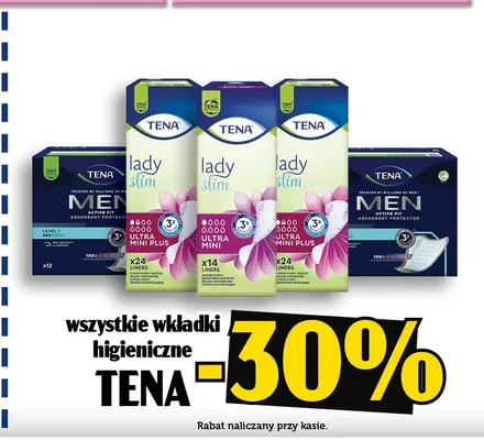 Wkładki higieniczne Men Active Fit Absorbent Protector Tena promocja w TOPAZ