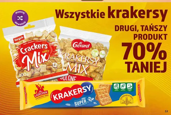 Krakersy Mix Solone Dr Gerard promocja w Dino