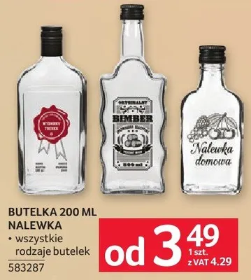 Butelka 200 ml nalewka różne rodzaje promocja w Selgros
