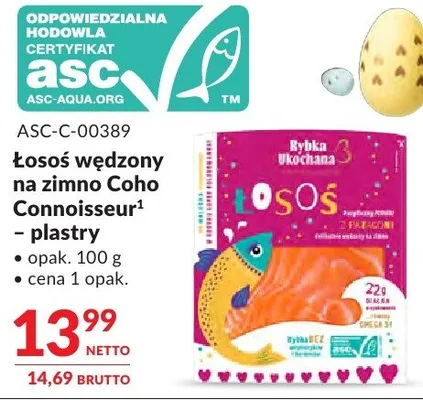 Łosoś Łosoś wędzony na zimno Coho Connoisseur - plastry promocja w Makro