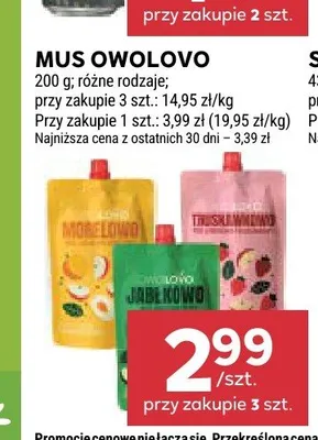 Mus Owolovo Truskawkowo promocja w Stokrotka