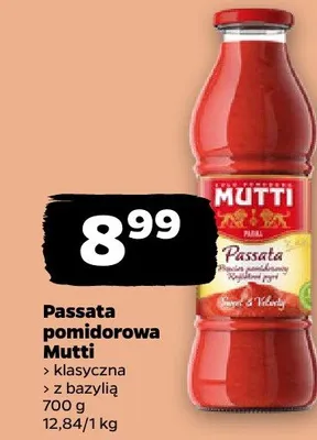 Passata pomidorowa Mutti promocja w Netto