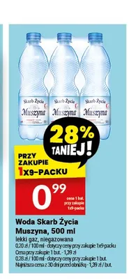Woda niegazowana Skarb Życia Muszyna promocja w Twój Market