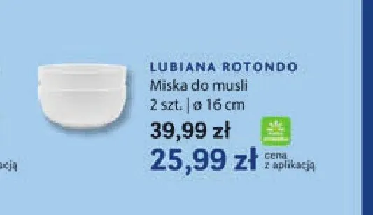 Miska do musli 2-pak 16 cm Lubiana Rotondo promocja w Stokrotka