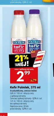 Kefir Polmlek truskawkowy promocja w Twój Market