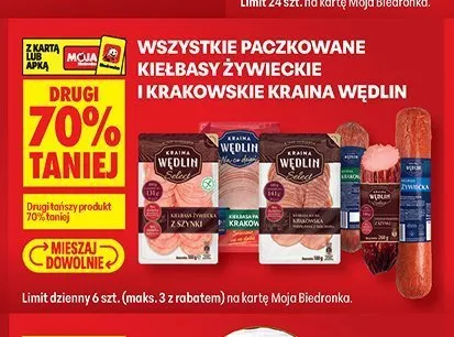 Kiełbasa żywiecka Kraina Wędlin promocja w Biedronka