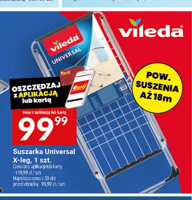 Suszarka na pranie Universal X-leg Vileda promocja w Twój Market