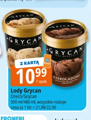 Lody Grycan Oreco promocja w Leclerc