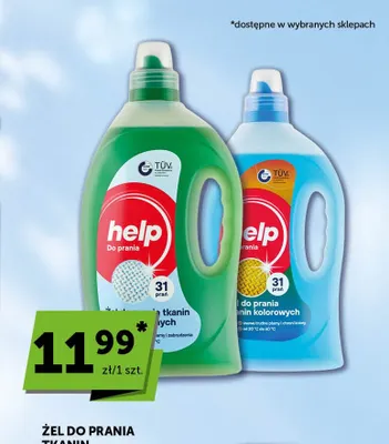 Żel do prania tkanin Help promocja w Groszek