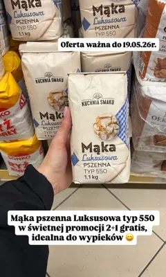 Mąka pszenna Luksusowa typ 550 Kuchnia Smaku promocja w Dino