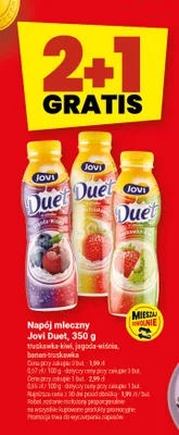 Napój mleczny Jovi Duet jagoda-wiśnia promocja w Twój Market
