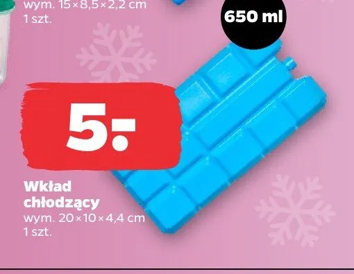 Wkład chłodzący 650ml 20x10x4,4cm promocja w Netto