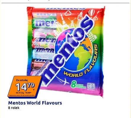 Cukierki Mentos World Flavours 8-pak promocja w Action