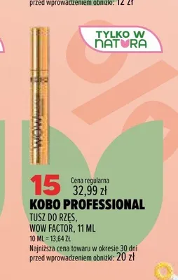 Tusz do rzęs Kobo Professional Wow Factor promocja w Drogerie Natura
