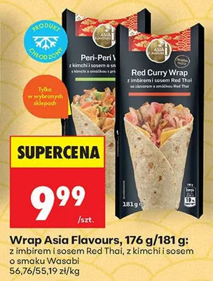 Wrap Asia Flavours Red Curry z imbirem i sosem Red Thai promocja w Biedronka
