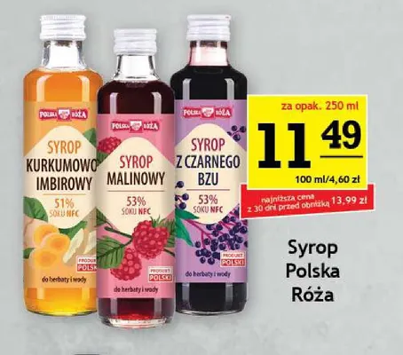 Syrop z czarnego bzu Polska Róża promocja w Gram Market