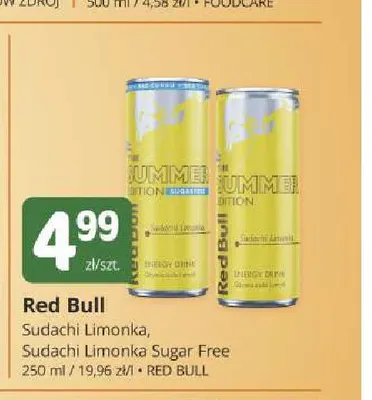 Napój energetyczny Red Bull Sudachi Limonka Sugar Free promocja w Marketvita