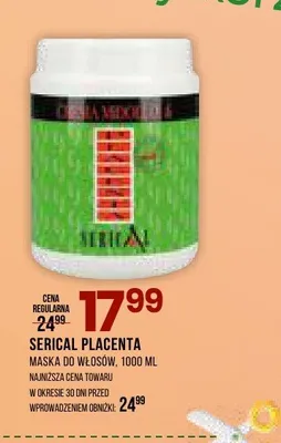 Maska do włosów Serical Placenta promocja w Drogerie Natura
