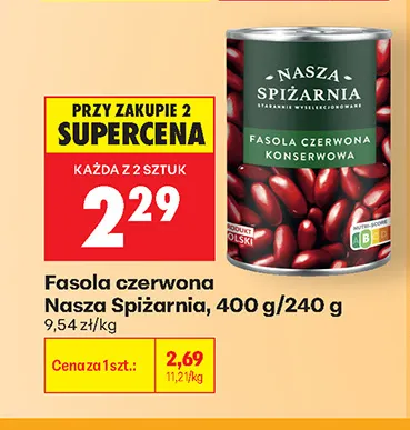 Fasola czerwona Nasza Spiżarnia promocja w Biedronka
