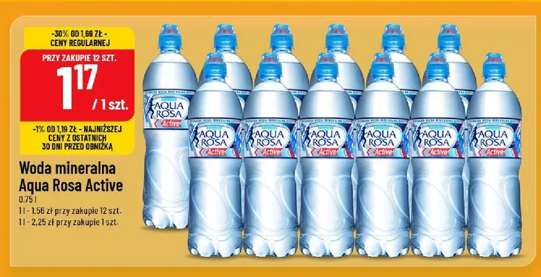 Woda mineralna Aqua Rosa Active promocja w POLOmarket