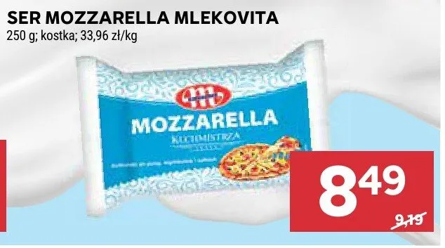 Ser mozzarella kostka promocja w Stokrotka