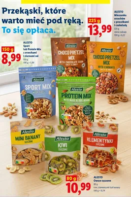 Owoce suszone kiwi, klementynki lub banany promocja w Lidl