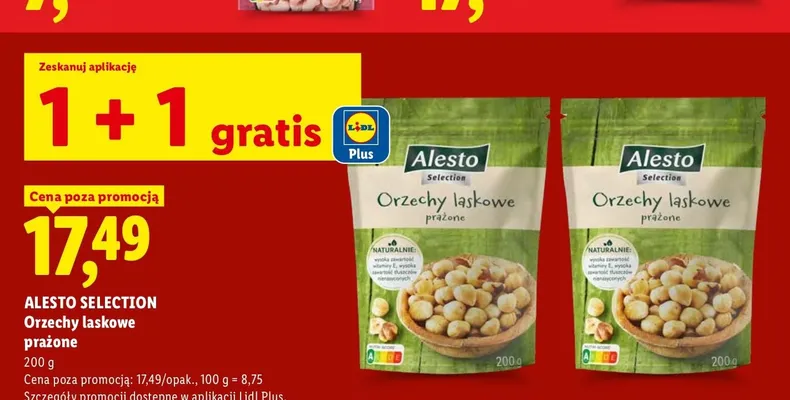 Orzechy laskowe prażone Alesto Selection promocja w Lidl