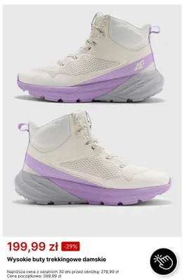 Wysokie buty trekkingowe damskie 4F promocja w 4F