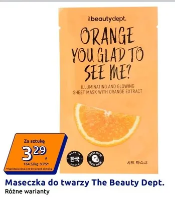 Maseczka do twarzy The Beauty Dept. Orange You Glad To See Me? promocja w Action