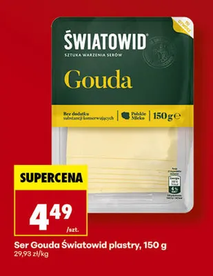 Ser gouda Światowid plastry promocja w Biedronka