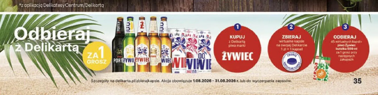 Piwo Żywiec promocja w Delikatesy Centrum