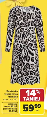 Sukienka wiszkozowa damska promocja w Carrefour