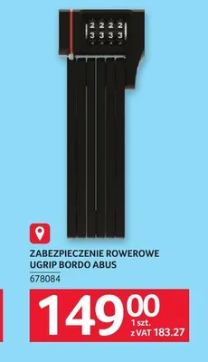 Zabezpieczenie rowerowe Ugrip Bordo Abus promocja w Selgros