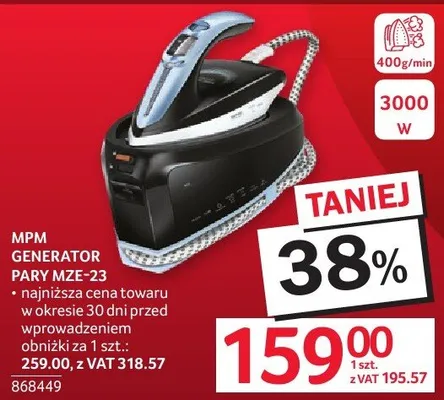 Generator pary MZE-23 promocja w Selgros