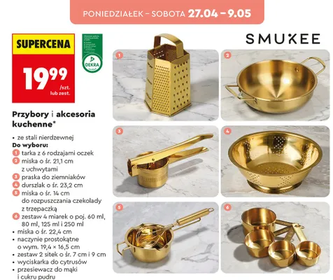 Praska do ziemniaków Smukee ze stali nierdzewnej promocja w Biedronka