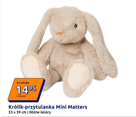 Królik-przytulanka Mini Matters, różne kolory promocja w Action