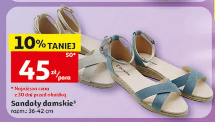 Sandały damskie promocja w Auchan