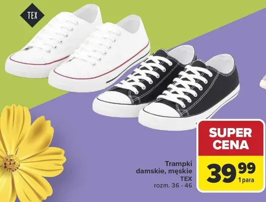 Trampki damskie, męskie promocja w Carrefour