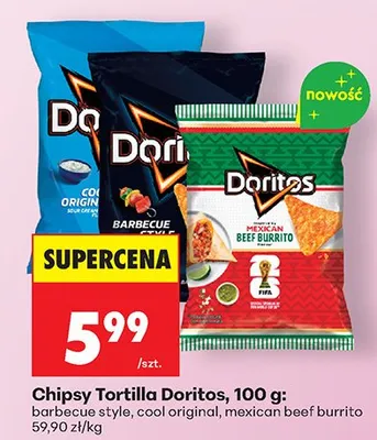 Chipsy tortilla barbecue style promocja w Biedronka