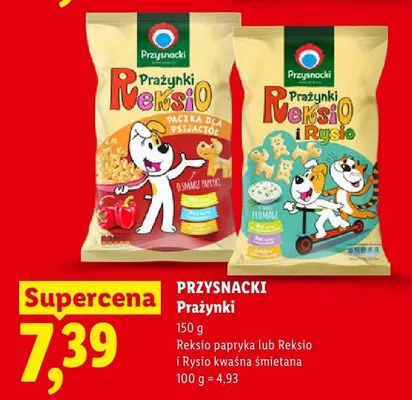 Prażynki Reksio i Rysio kwaśna śmietana Przysnacki promocja w Lidl