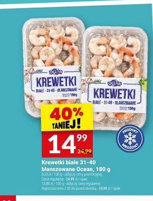 Krewetki białe 31-40 blanszowane Ocean promocja w Twój Market
