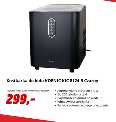 Kostkarka do lodu KOENIC KIC 8124 B Czarny promocja w Media Markt