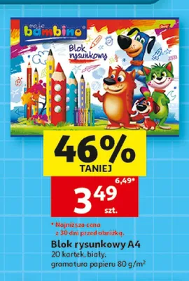Blok rysunkowy A4 Moje Bambino promocja w Auchan