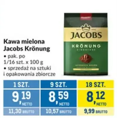 Kawa mielona Jacobs Krönung promocja w Makro