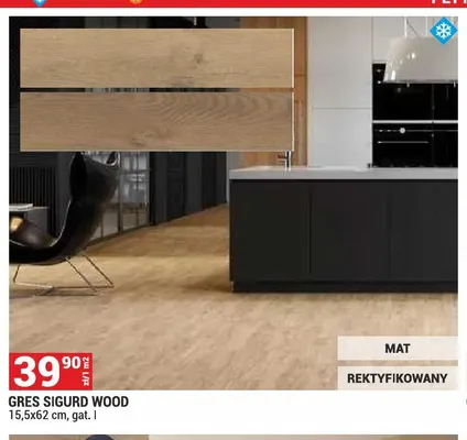 Gres Sigurd Wood 15,5x62 cm promocja w Merkury Market