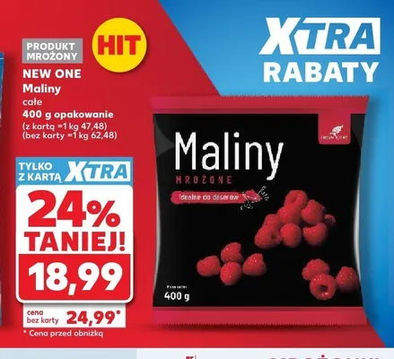 Maliny całe mrożone New One promocja w Kaufland