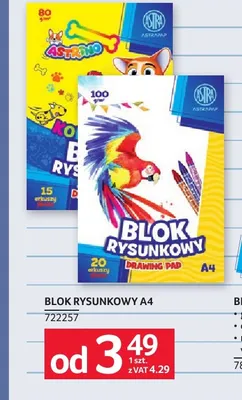 Blok rysunkowy A4 Astra promocja w Selgros