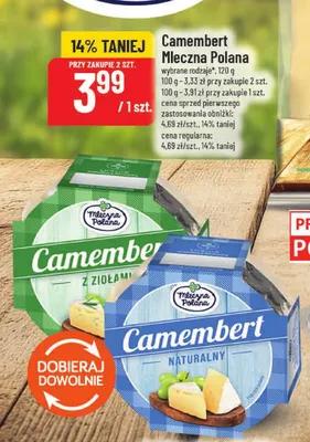 Ser Camembert naturalny Mleczna Polana promocja w POLOmarket
