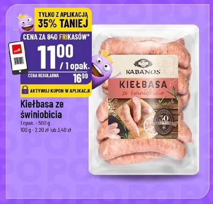 Kiełbasa ze świniobicia Kabanos promocja w POLOmarket